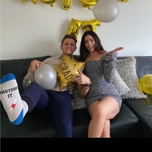 Corset Long Sleeve Dress Miss Circle Black and White